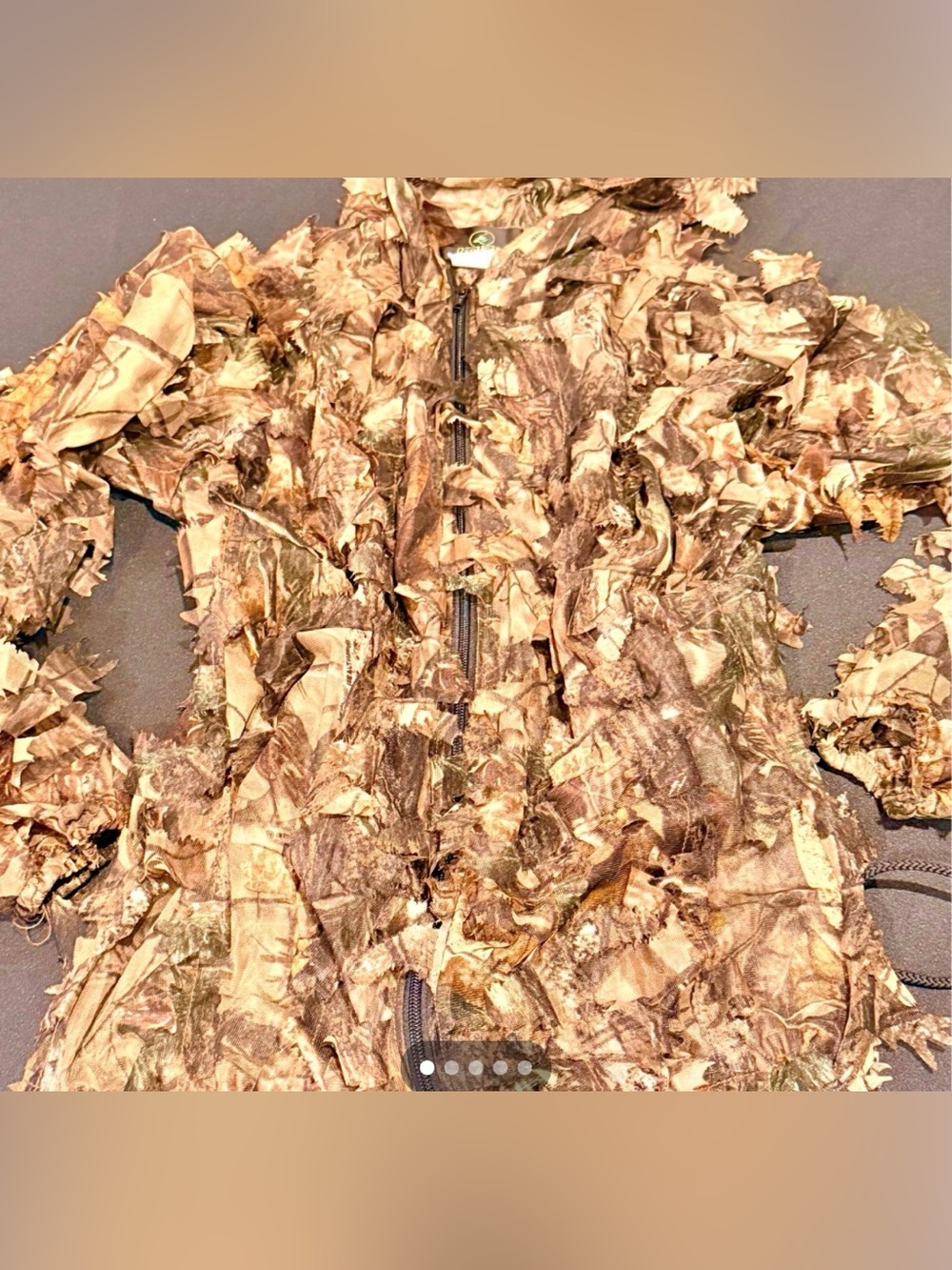 RedHead Brown and Green Camouflage Ghillie-Style Jacket, Pants & Face Mask